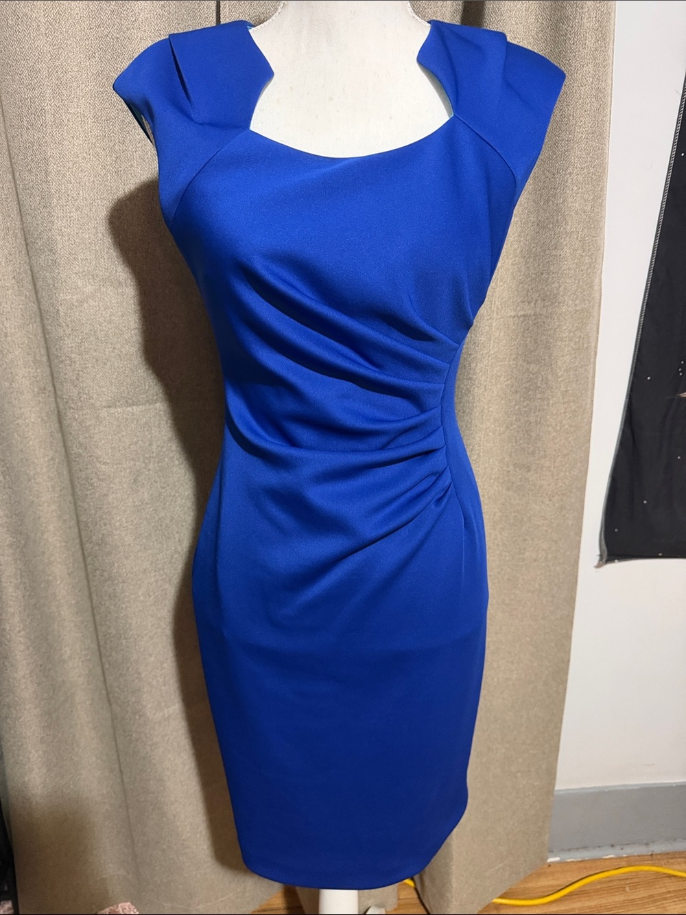 Calvin Klein Cobalt Blue Midi Sheath Dress